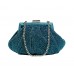 Evening Bag - Glittery Look Fabric - Teal - BG-92093TL